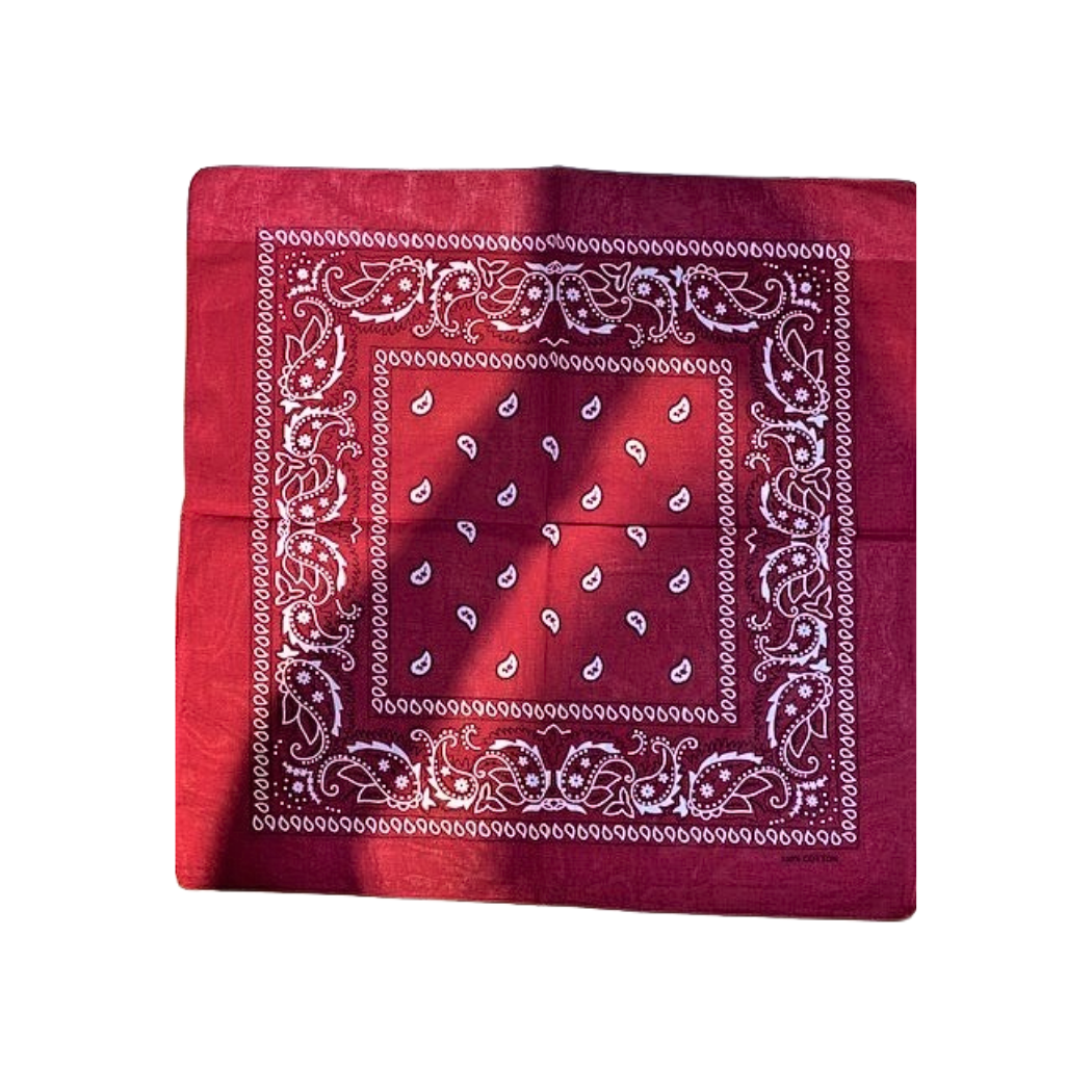 100% Burgundy Bandana