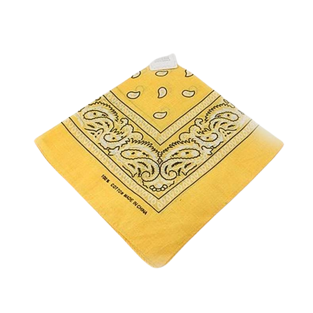 100% Cotton Yellow Bandana