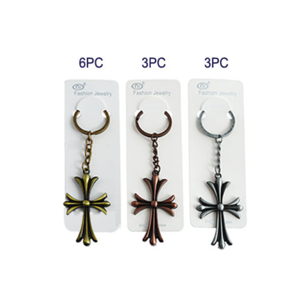 JK26830-Casting Metal Cross Keychain
