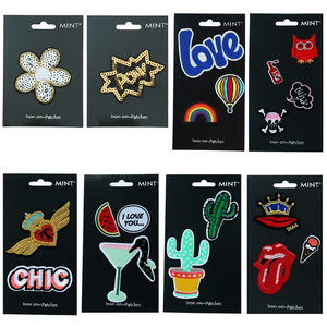Closeout 100 Cards Iron-On Patches Assortment ($0.50 per piece)