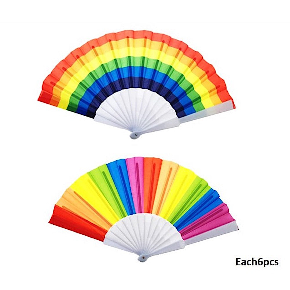 Rainbow Folding Fan