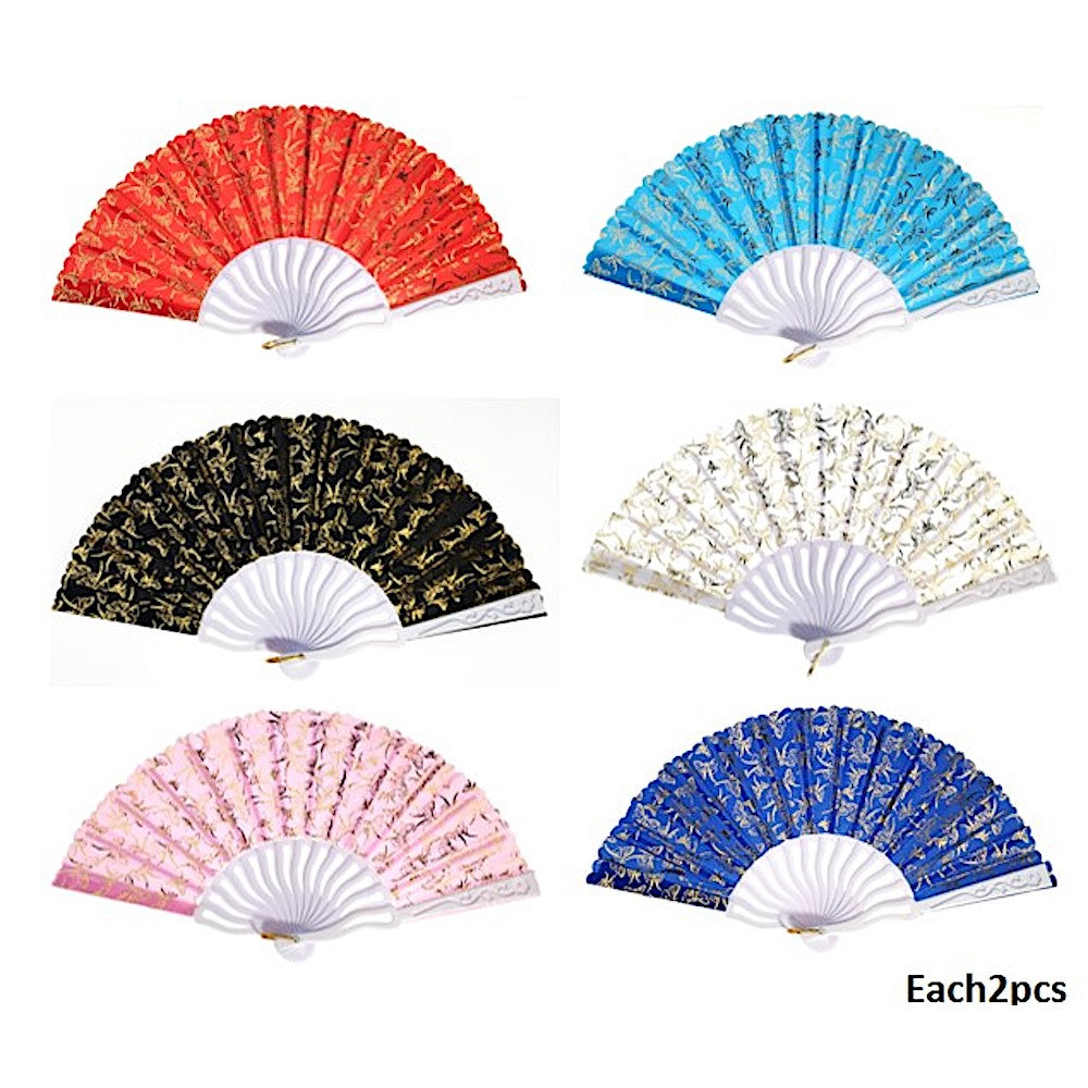 Gold Shimmer Butterfly Folding Fan