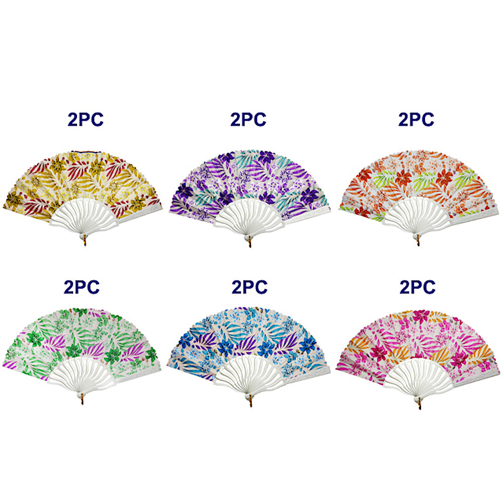 Tropical Floral Folding Fan