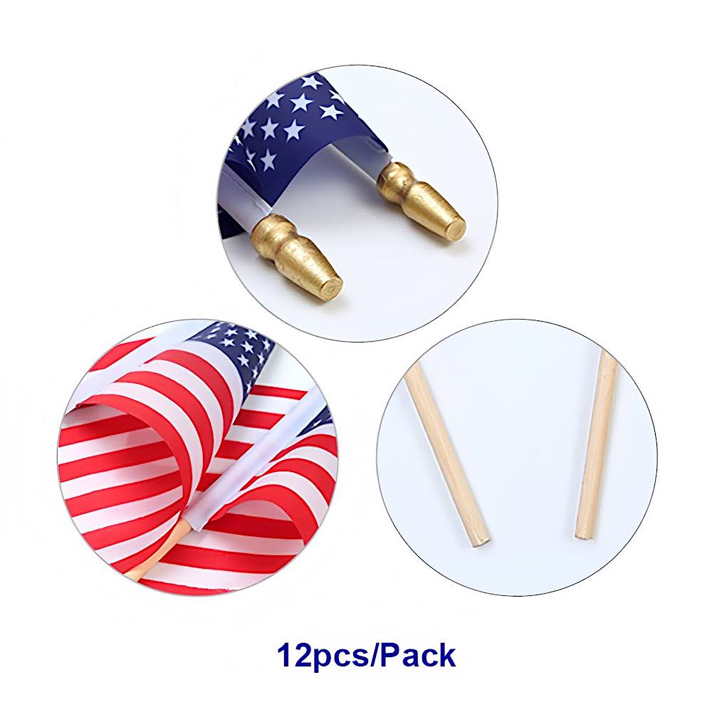 Handheld USA American Flag (12 PCS)
