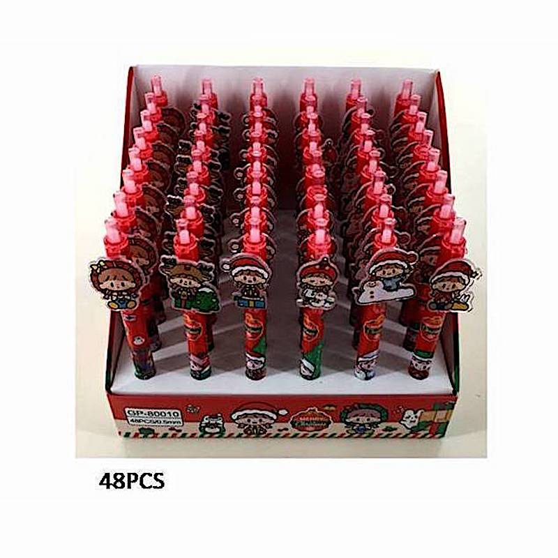48 PCS Christmas Cartoon Click Ballpoint Pen