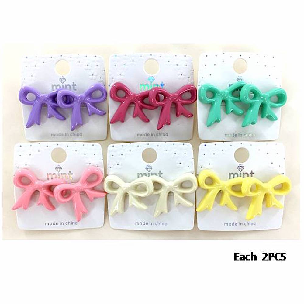 Colorful Bow Post Earring