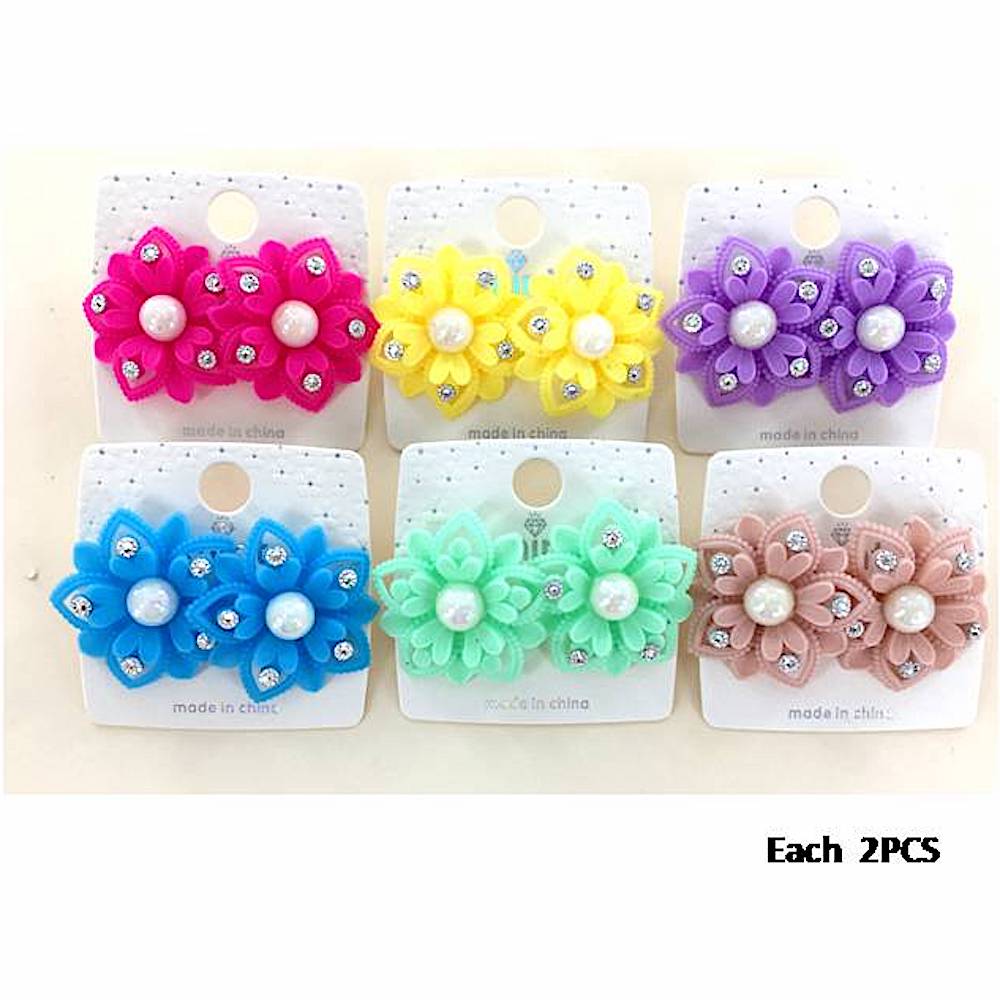 Resin Flower Post Earring