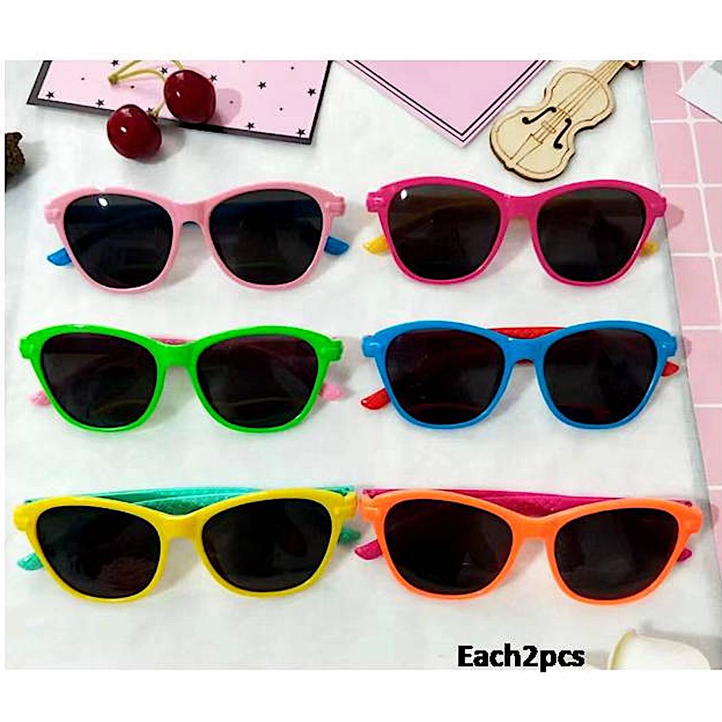 Kids Neon Wayfarer Sunglasses