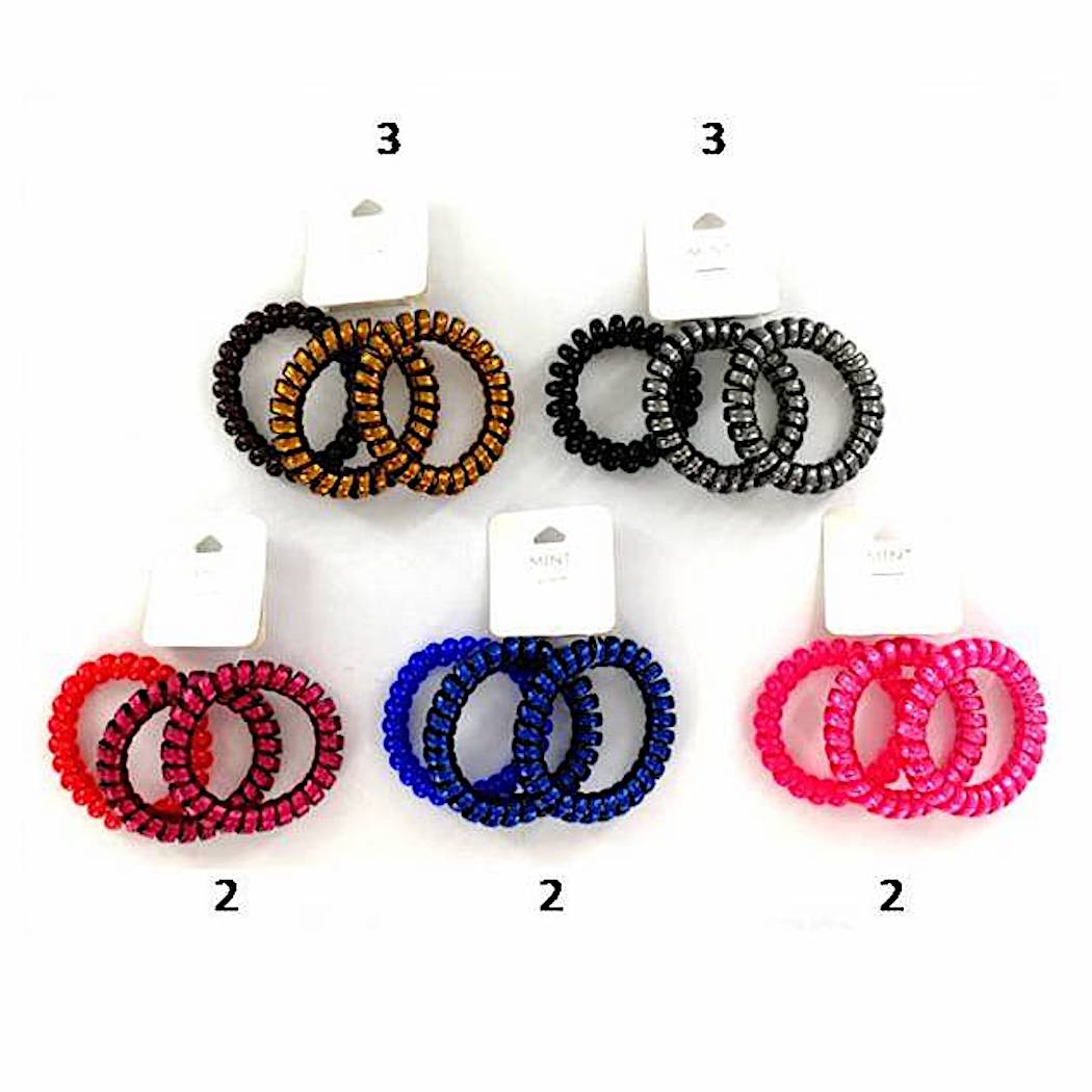 Chrome Hair Coils 3 Pce Set