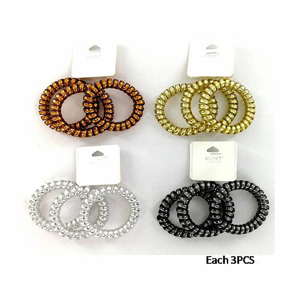 Chrome Hair Coils 3 Pce Set