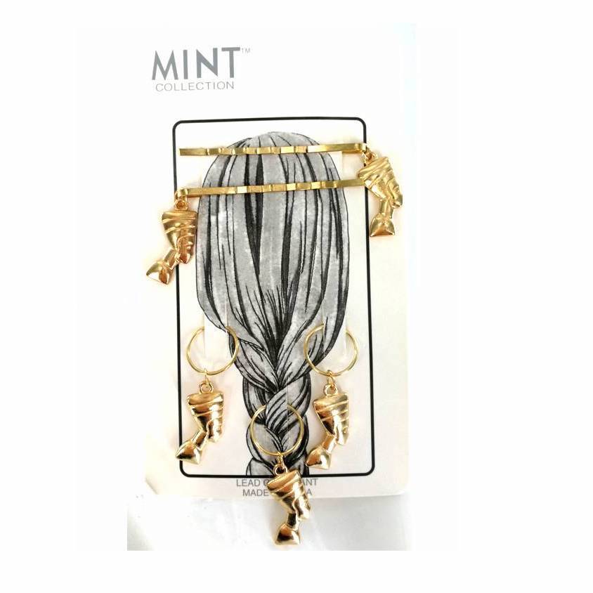 Nefertiti Hair Braid Ring & Bobby Pin Set