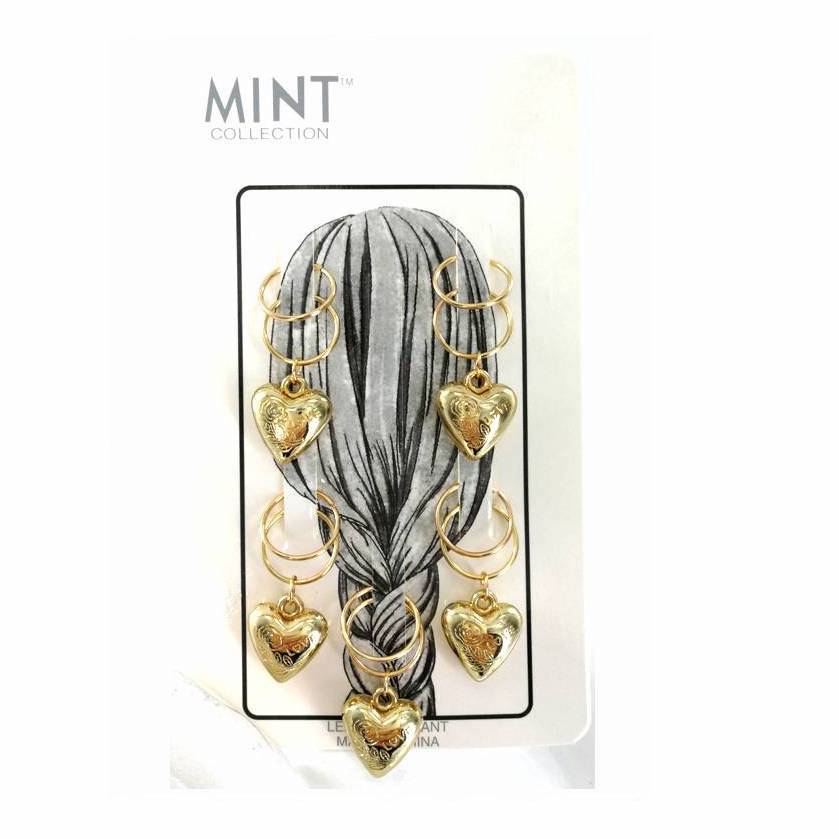 Heart Hair Braid Ring Set