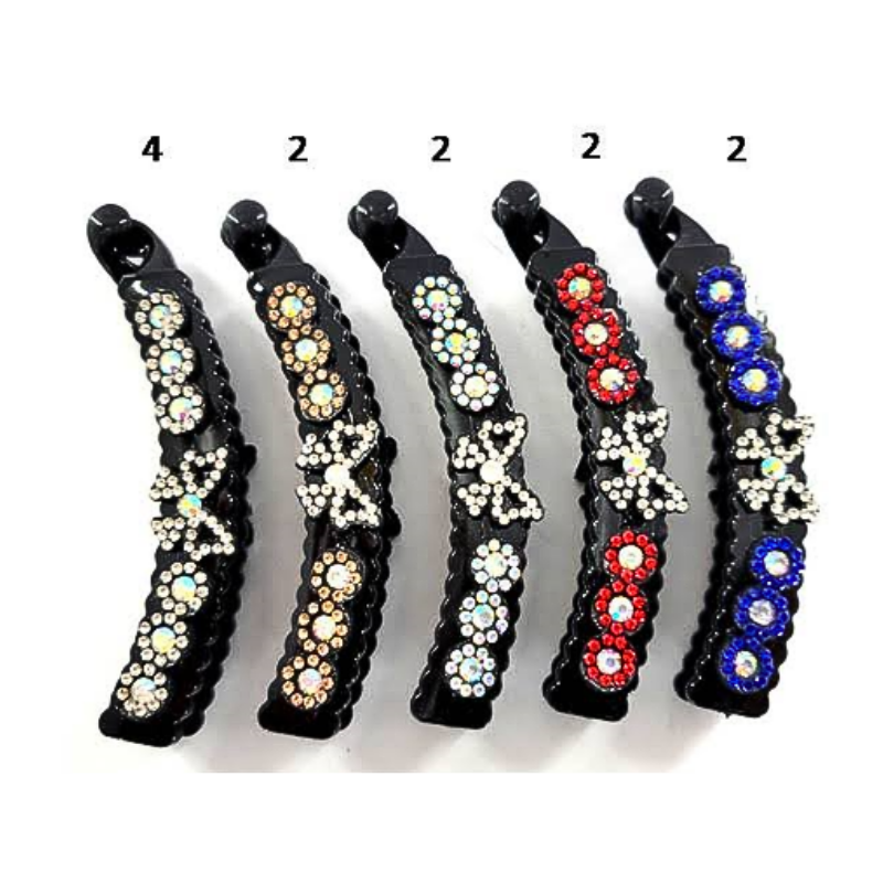 Rhinestone Bow Banana Clip