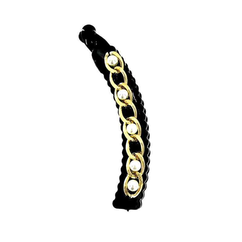 Chain & Pearl Banana Clip