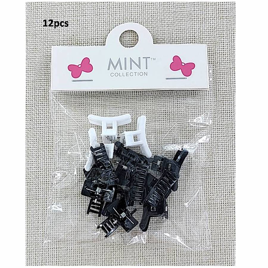 Mini Black & White Claw Clips