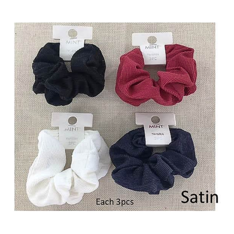 Tommy Satin Hair Tie 2 Pce Set