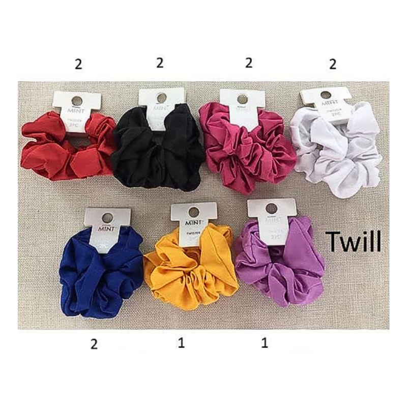 Twill Hair Tie 2 Pce Set