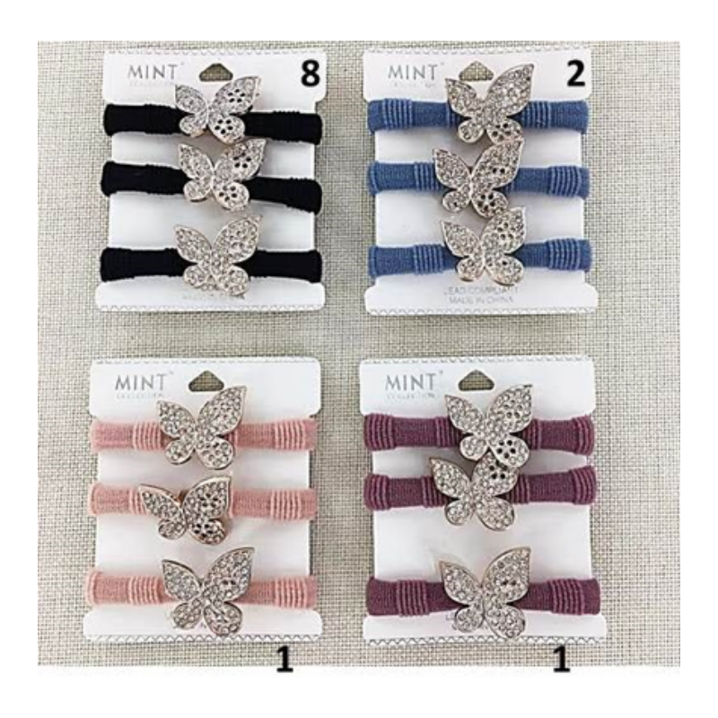 Butterfly Hair Tie 3 Pce Set