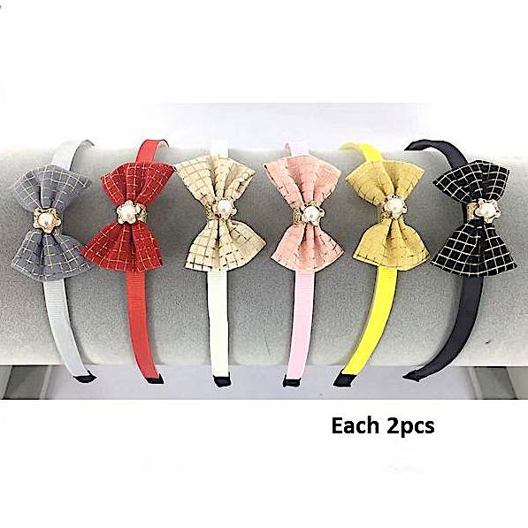 Checkered Bow Headband