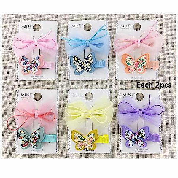 Chiffon Hair Bow Clip Set