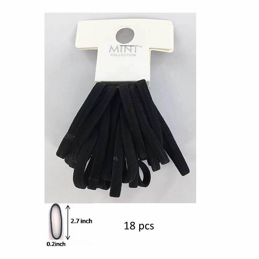 Black Hair Ties 18 Pce Set