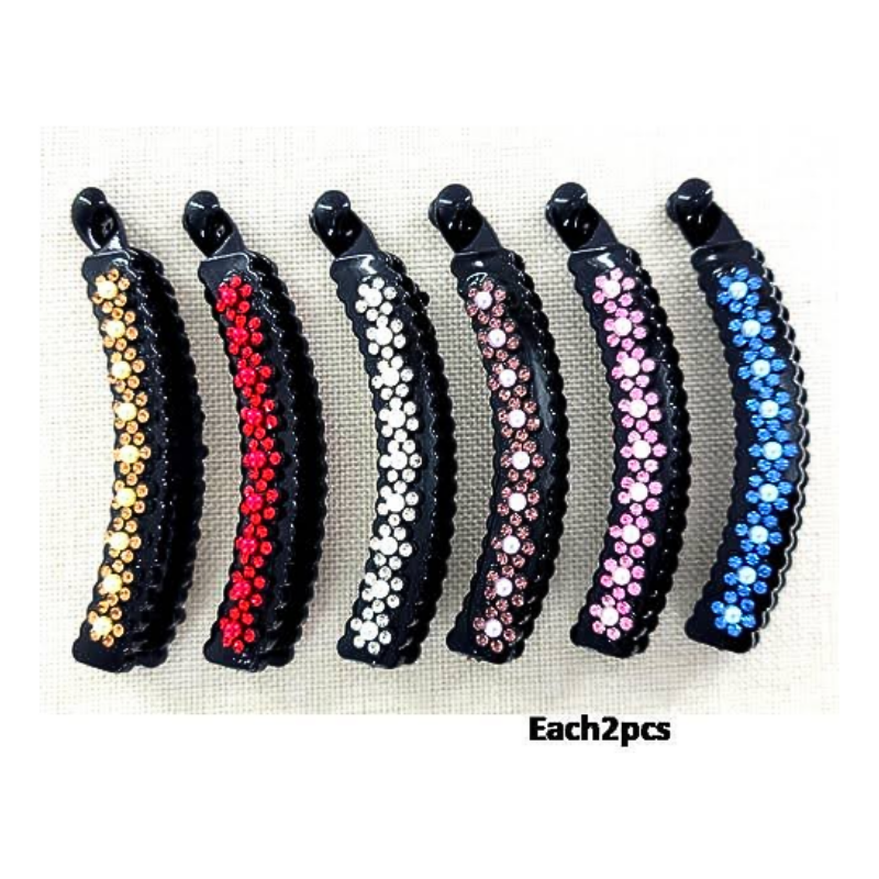 GYH10906 - Rhinestone Flower Banana Clip