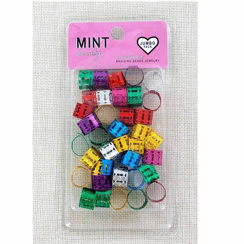 Rainbow Metal Hair Braid Cuffs