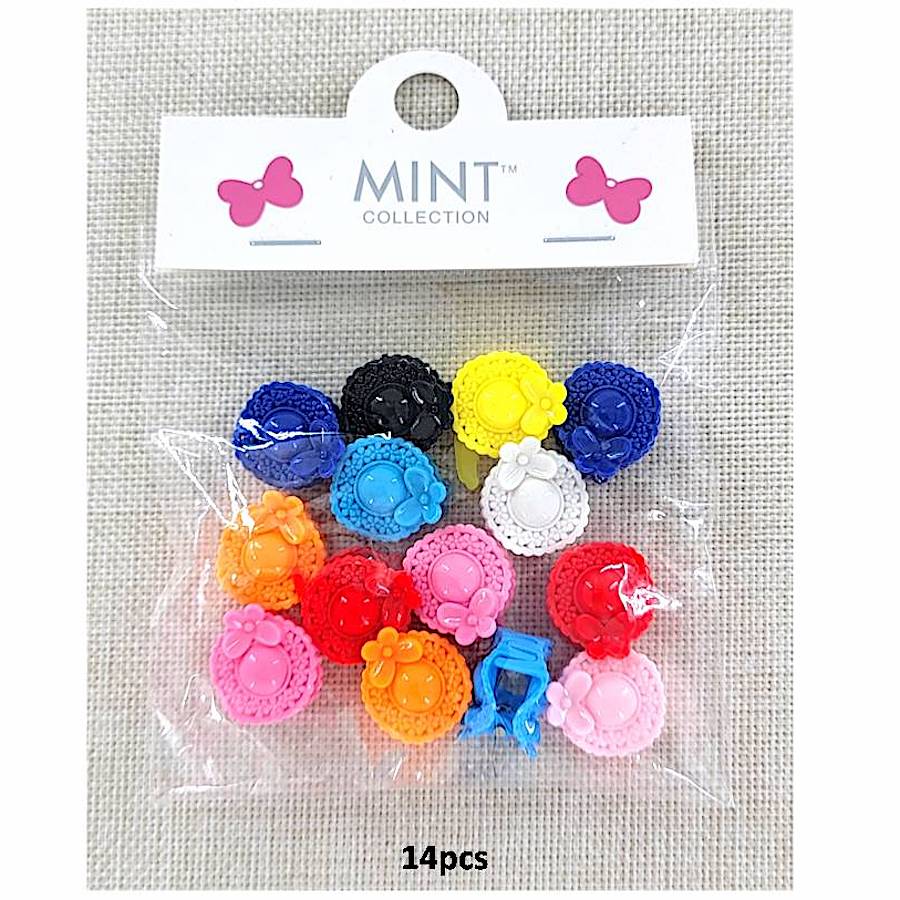 Mini Rainbow Sun Hat Claw Clips