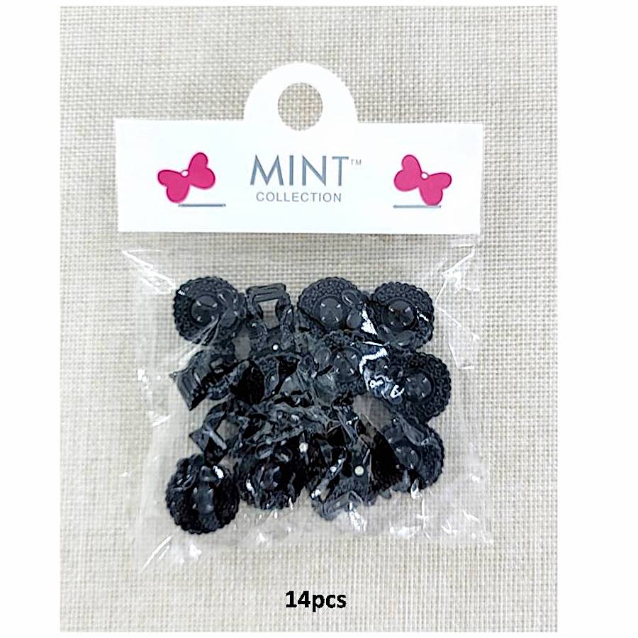 Mini Black Sun Hat Claw Clips