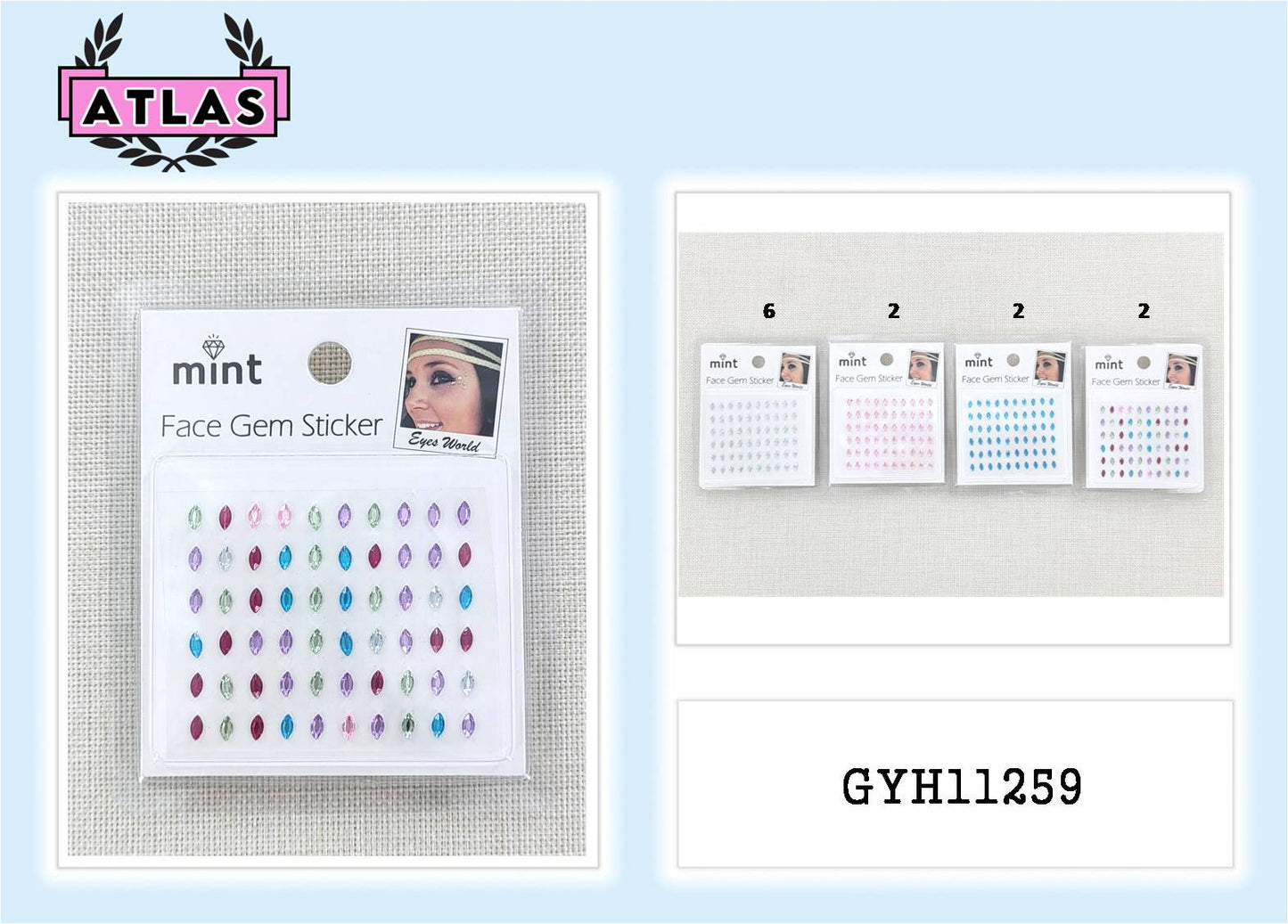 Adhesive Marquise Face Gem