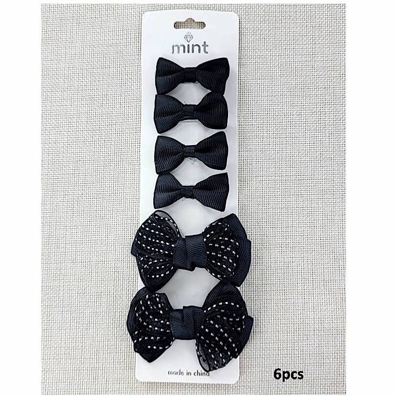 GYH11276 - Striped Hair Bow Clip Set