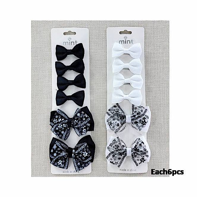 Floral Paisley Hair Bow Clip Set