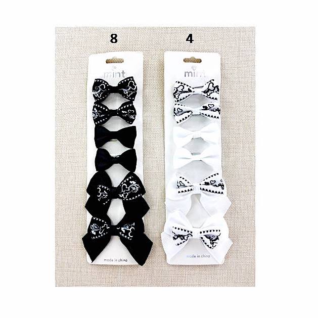 Heart Hair Bow Clip Set