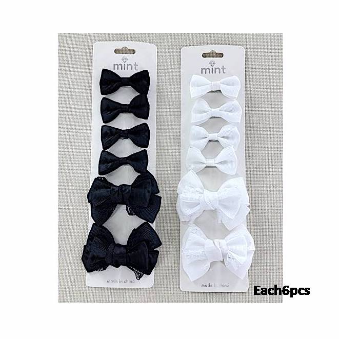 Lace Hair Bow Clip Set