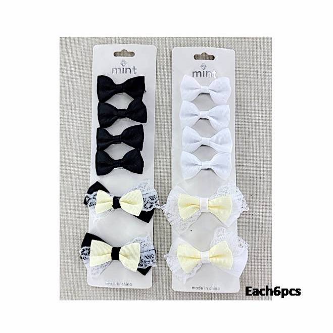 Lace Hair Bow Clip Set