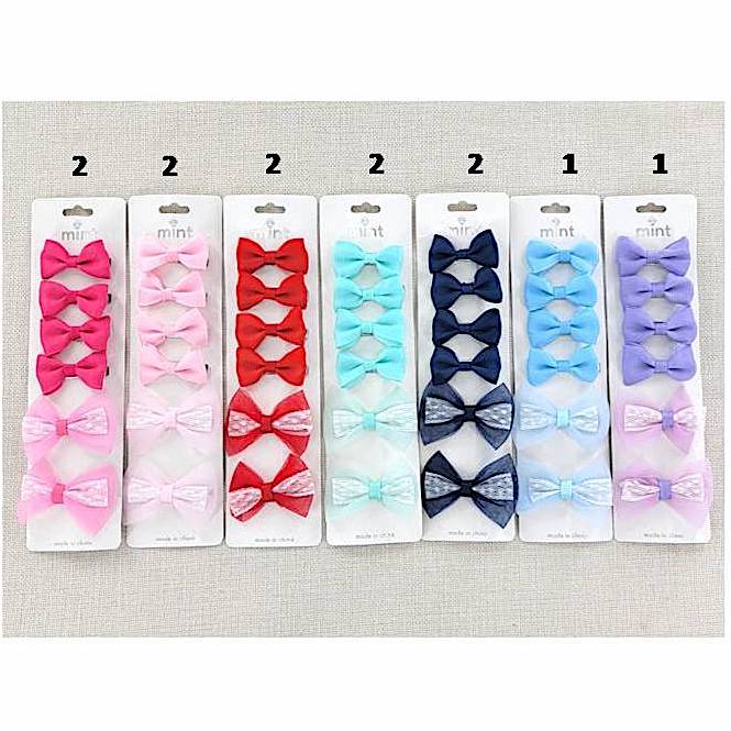 Lace Hair Bow Clip Set