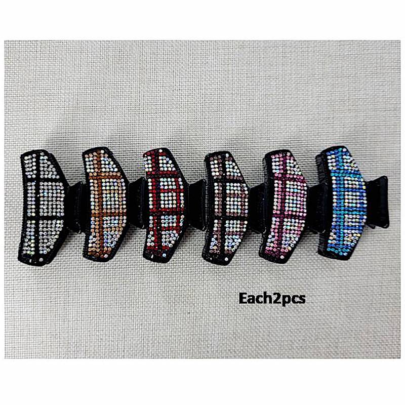 Rhinestone Plaid Claw Clip
