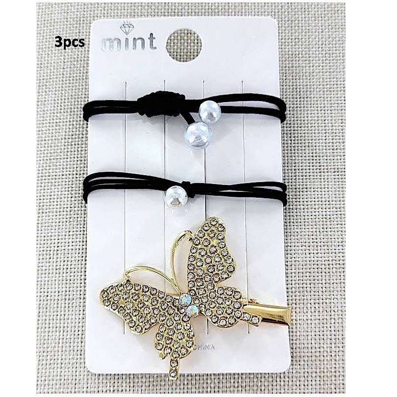 Butterfly Clip & Hair Tie Set