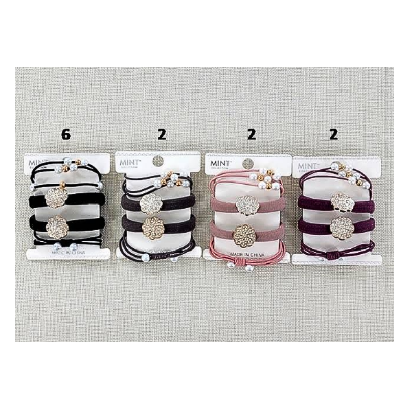 Clover Hair Tie 4 Pce Set