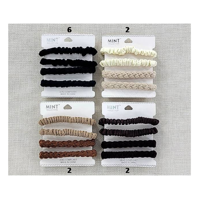 Assorted Hair Tie 4 Pce Set