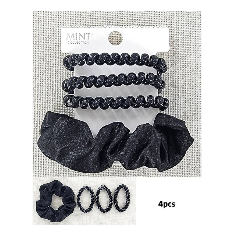 Assorted Hair Tie 4 Pce Set