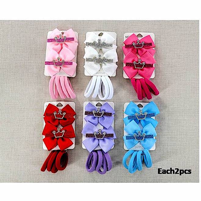 Princess Hair Bow Clip Set