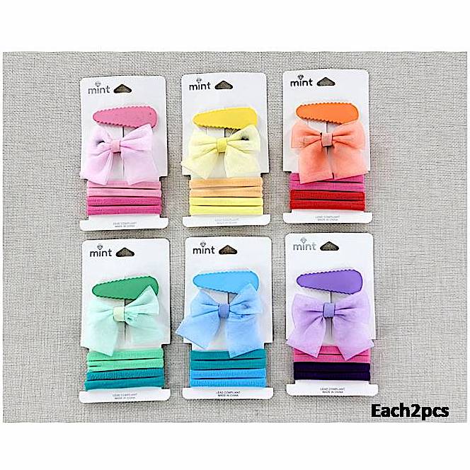 Chiffon Hair Bow Clip Set