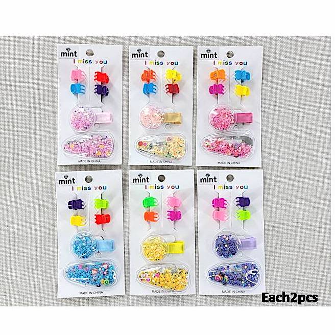 Glitter Hair Clip Set
