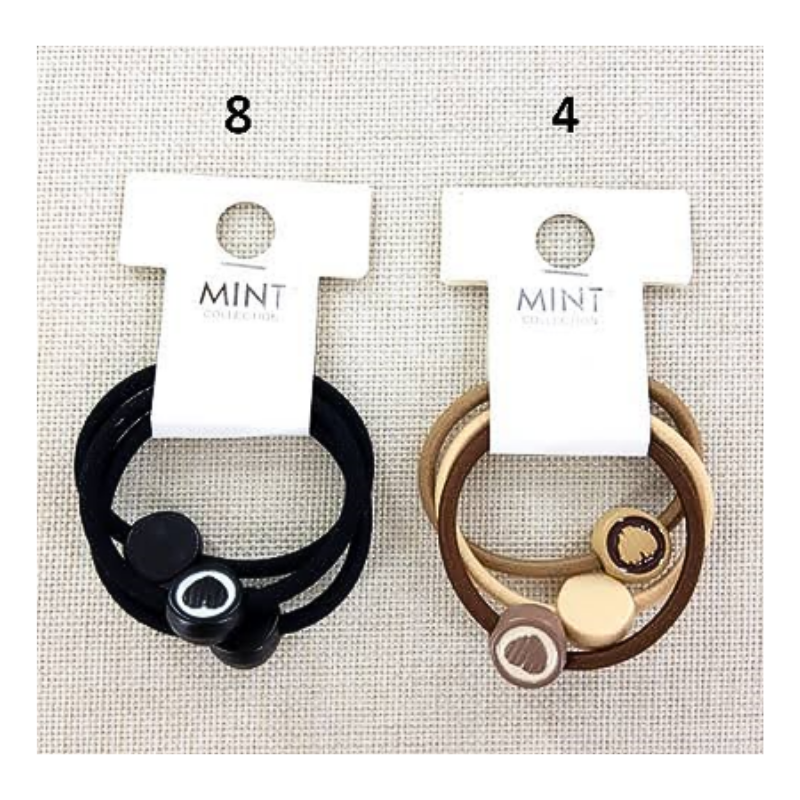 Heart Bead Hair Tie 3 Pce Set