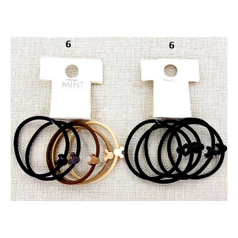 Mouse Bead Hair Tie 5 Pce Set