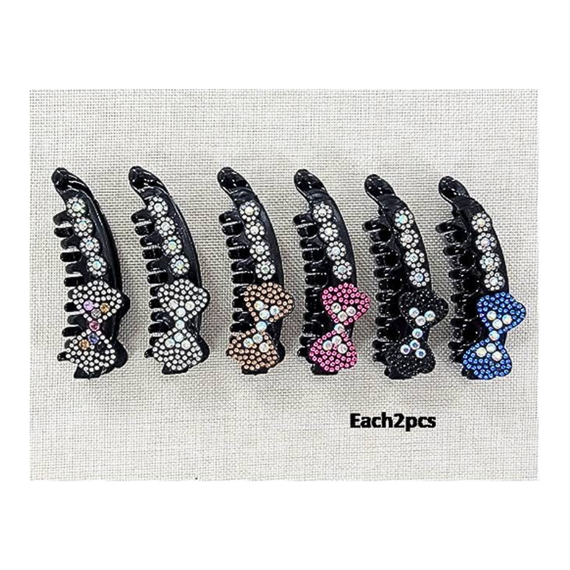 Rhinestone Bow Banana Clip