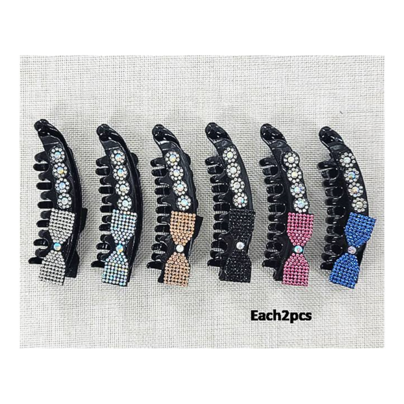 Rhinestone Bow Banana Clip