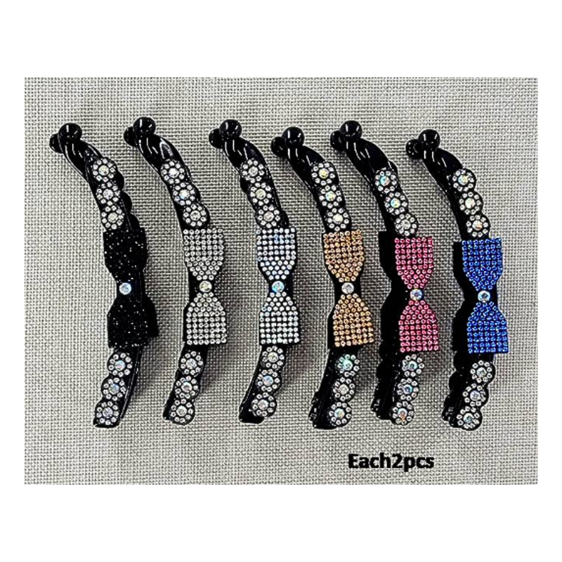 Rhinestone Bow Banana Clip