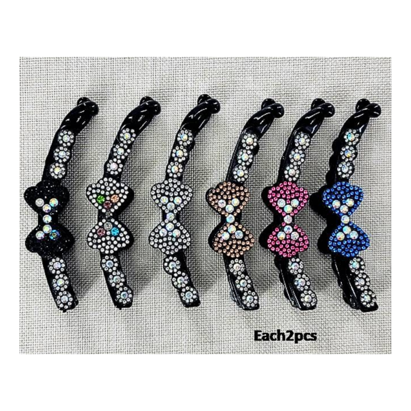 Rhinestone Bow Banana Clip